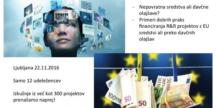 Financirajte svoje razvojno-raziskovalne projekte s pomočjo EU