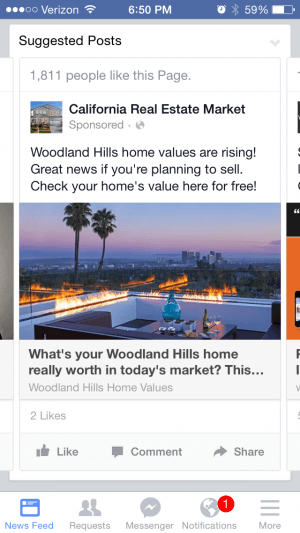 Facebook Messenger California Real Estate