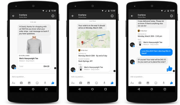 Facebook Messenger Everlane