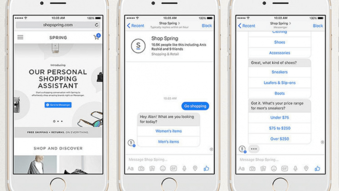 Facebook Messenger Shop Spring