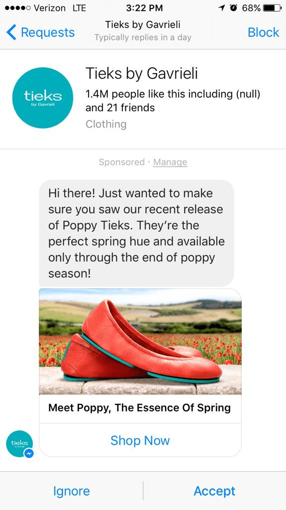 Facebook Messenger Tieks