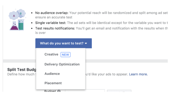 Facebook AB testiranje 4