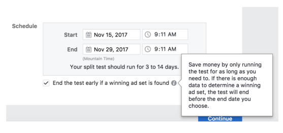 Facebook AB testiranje 5