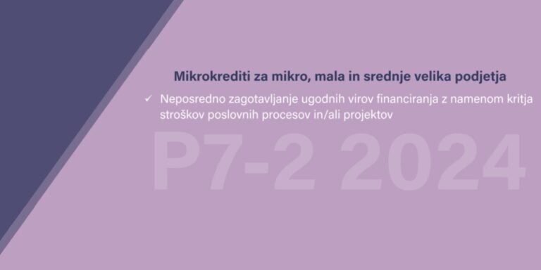 Mikrokrediti za mikro, mala in srednje velika podjetja