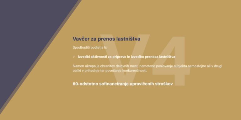 Slovenski podjetniški sklad: Vavčer za prenos lastništva